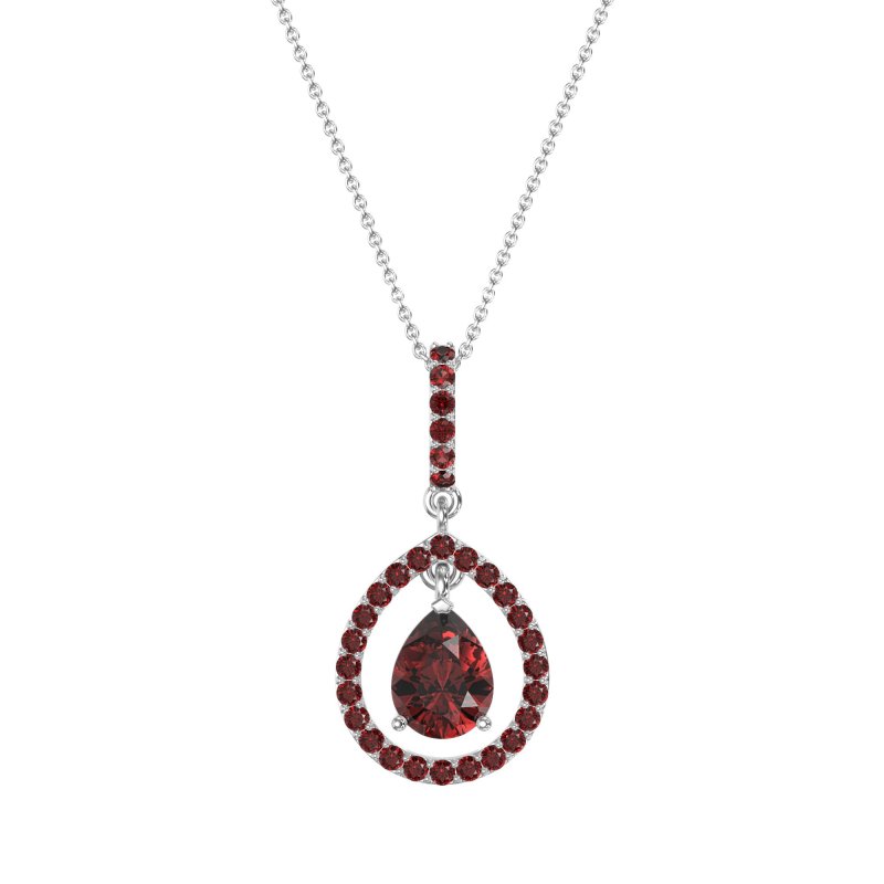 Tear Drop Large Halo Necklace