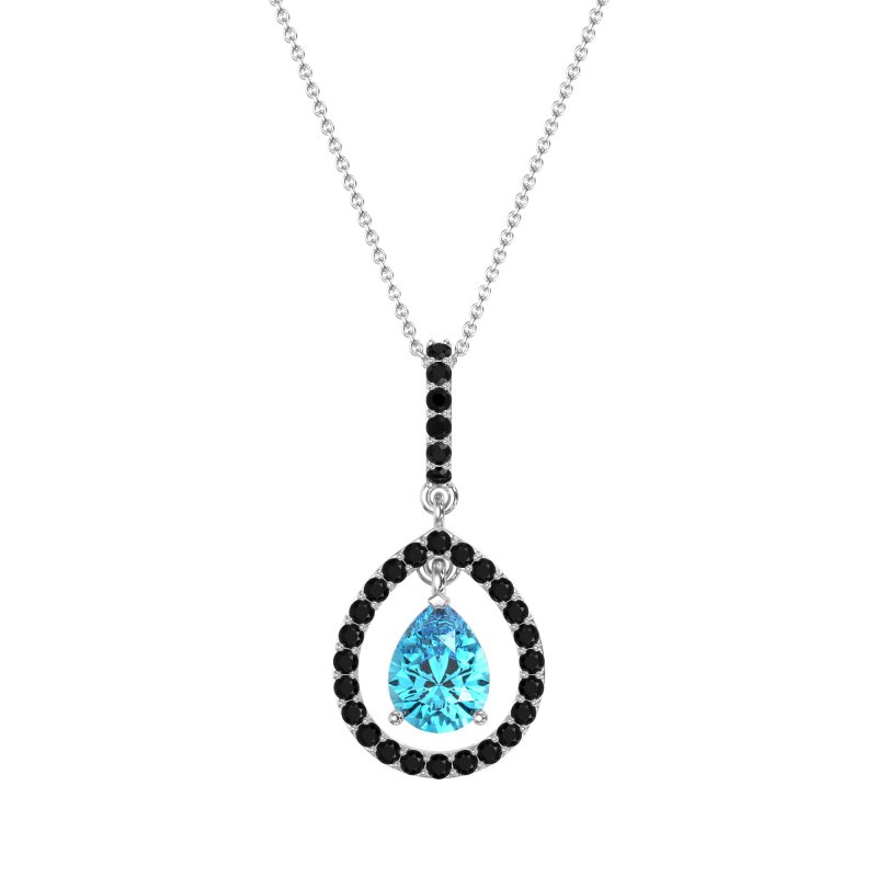 Tear Drop Large Halo Necklace
