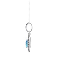Tear Drop Large Halo Necklace