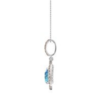 Tear Drop Large Halo Necklace