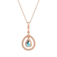 Tear Drop Large Halo Necklace