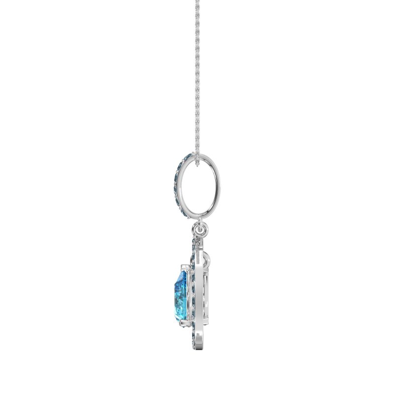 Tear Drop Large Halo Necklace