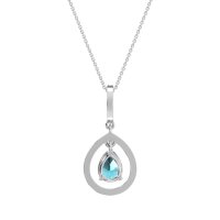 Tear Drop Large Halo Necklace
