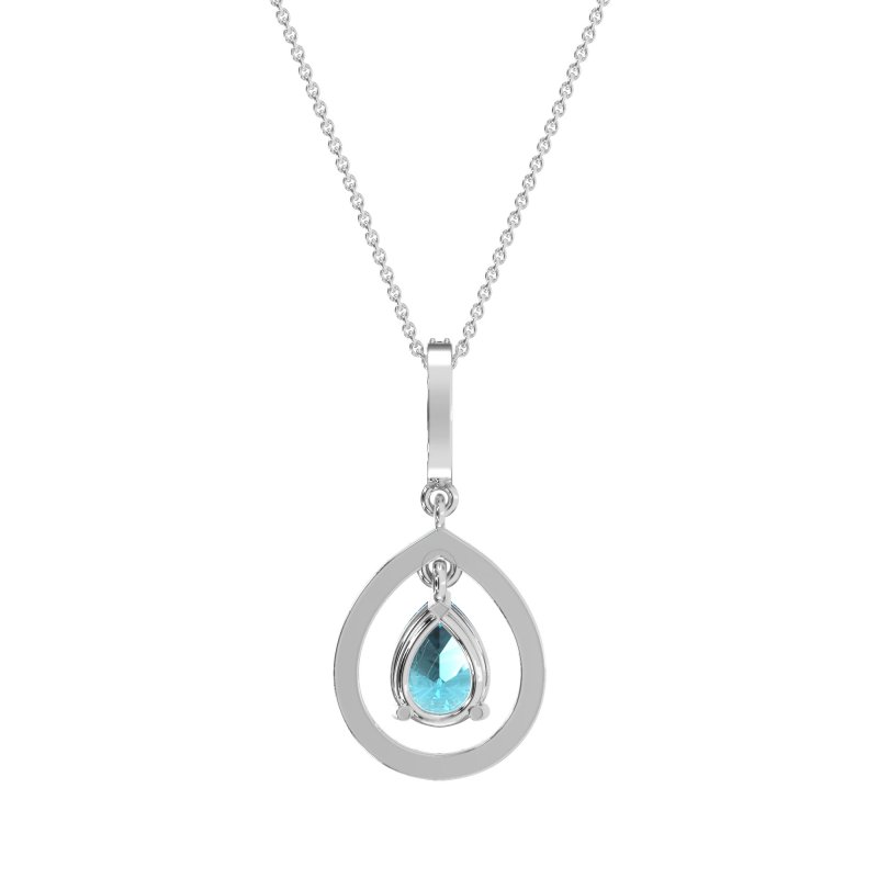 Tear Drop Large Halo Necklace