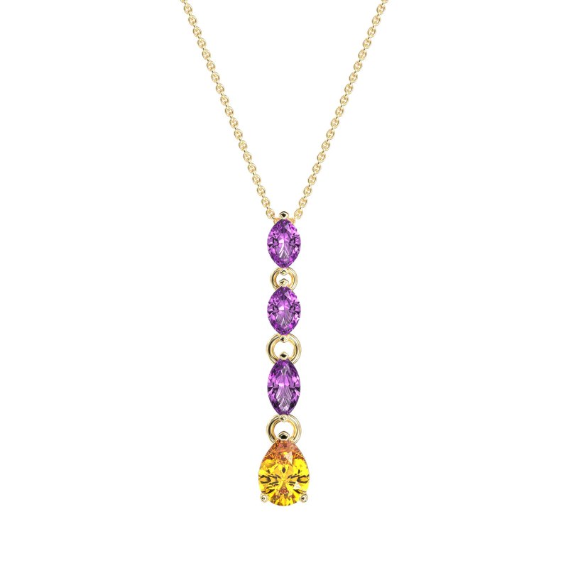 Marquise and Pear Necklace