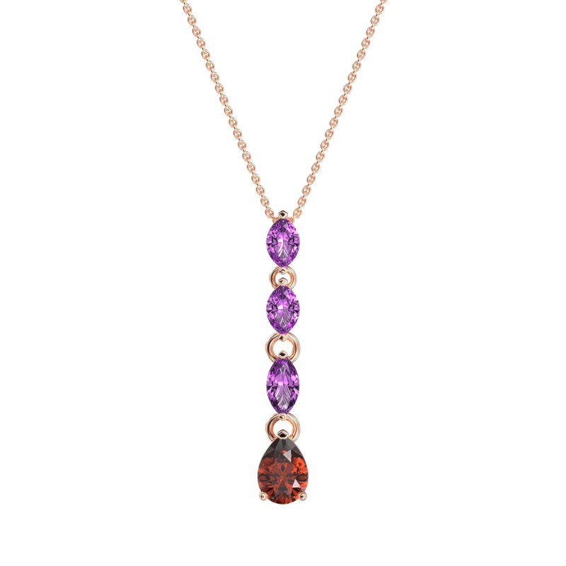 Marquise and Pear Necklace