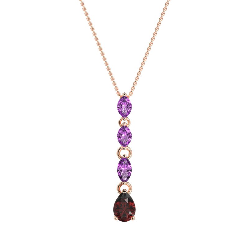 Marquise and Pear Necklace