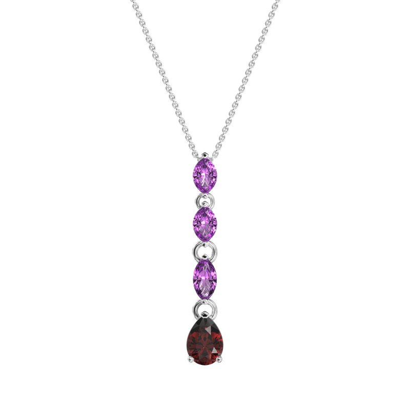 Marquise and Pear Necklace