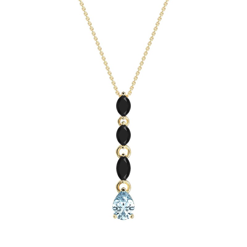 Marquise and Pear Necklace