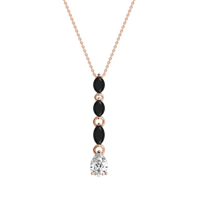 Marquise and Pear Necklace