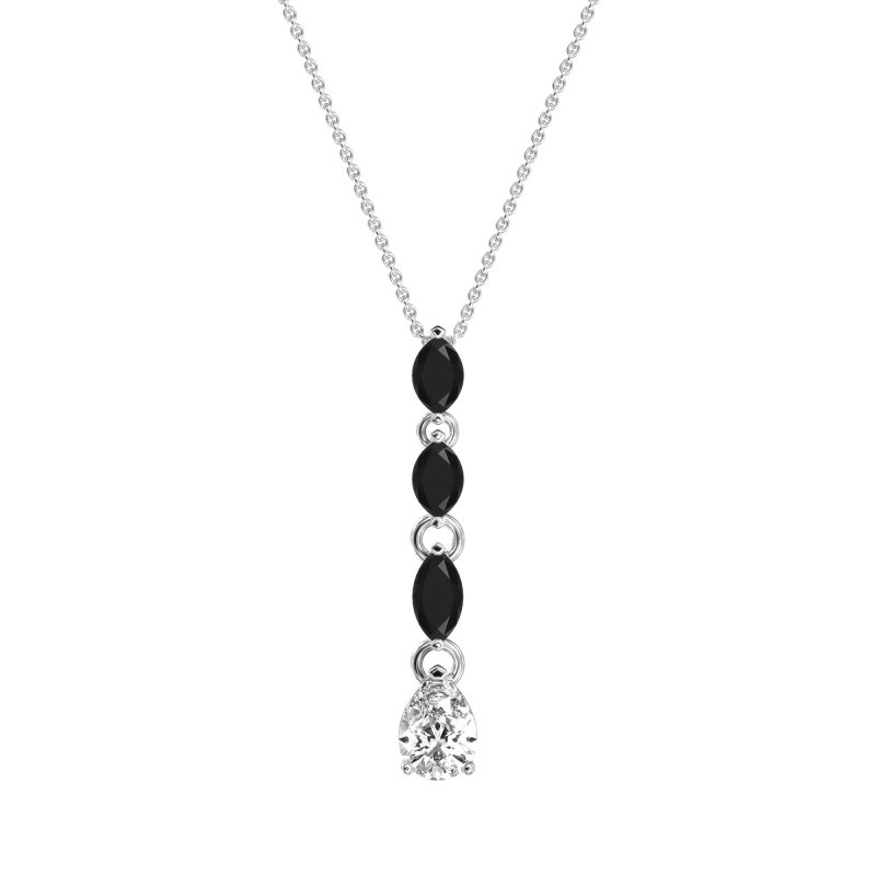 Marquise and Pear Necklace