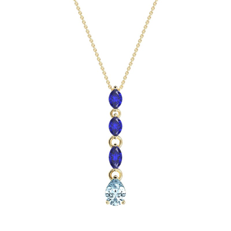 Marquise and Pear Necklace