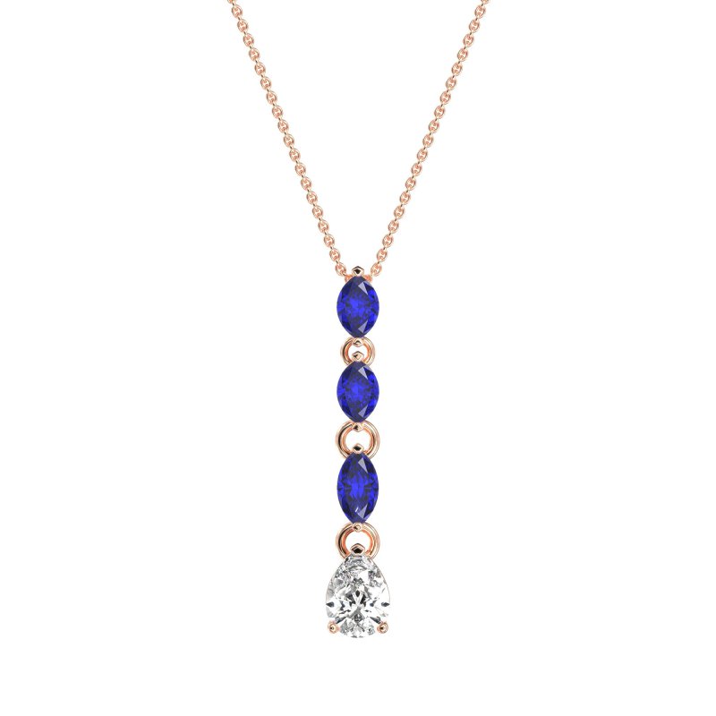 Marquise and Pear Necklace