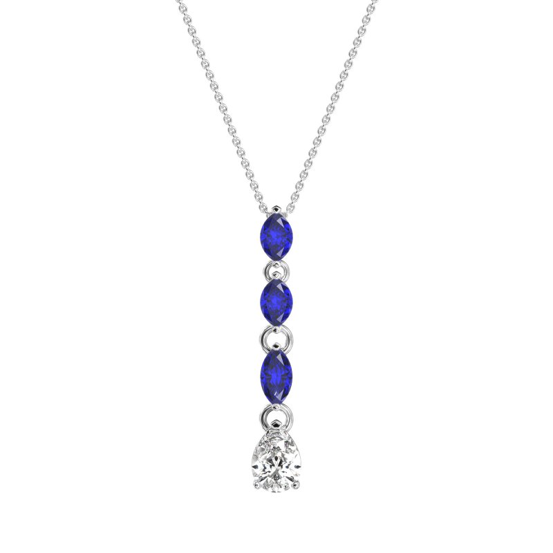 Marquise and Pear Necklace