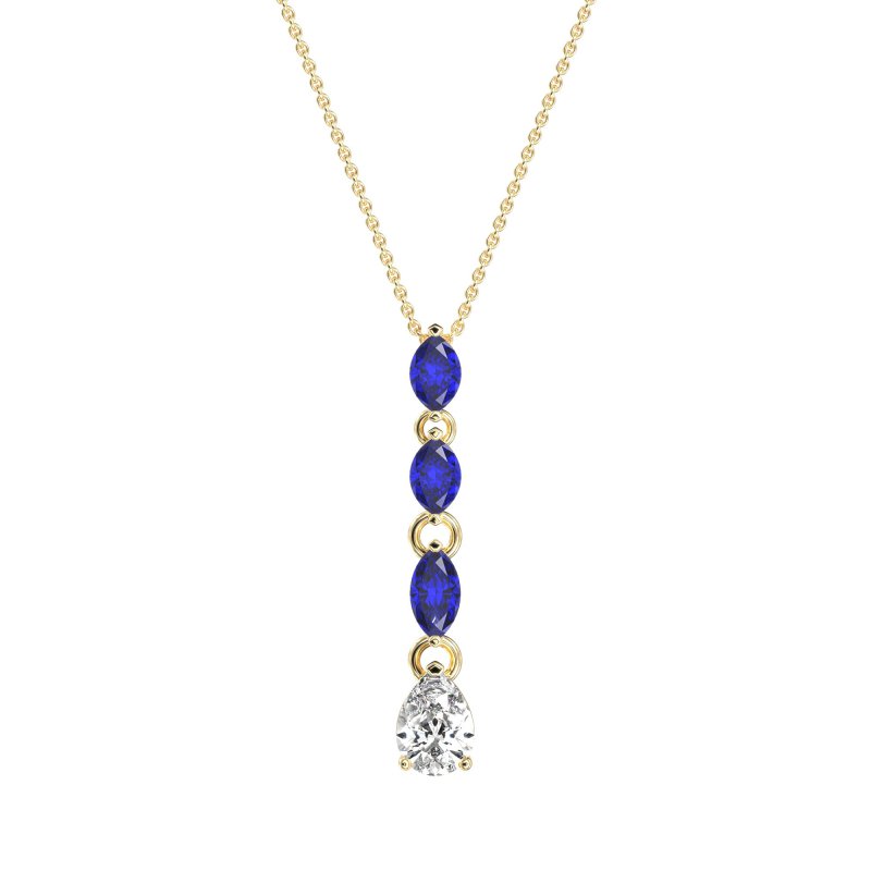Marquise and Pear Necklace