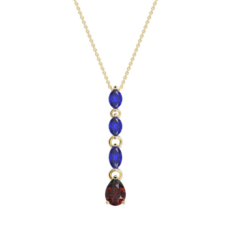 Marquise and Pear Necklace