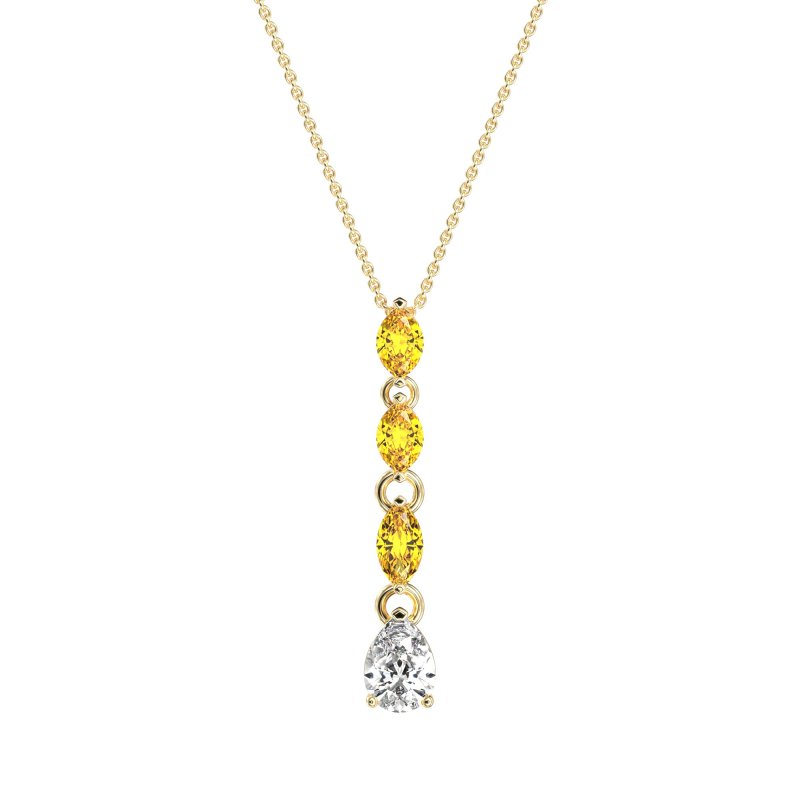 Marquise and Pear Necklace