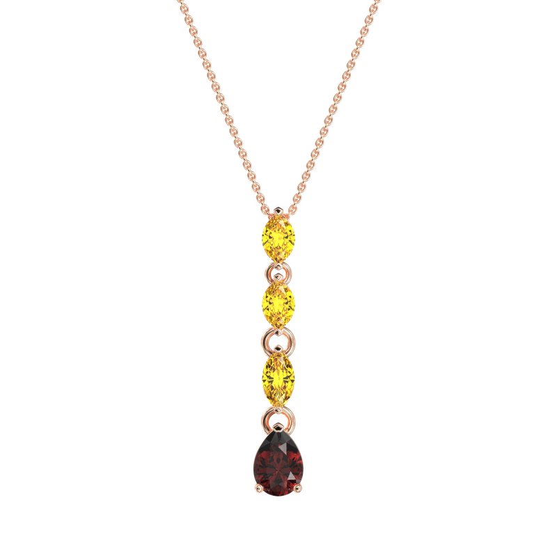 Marquise and Pear Necklace
