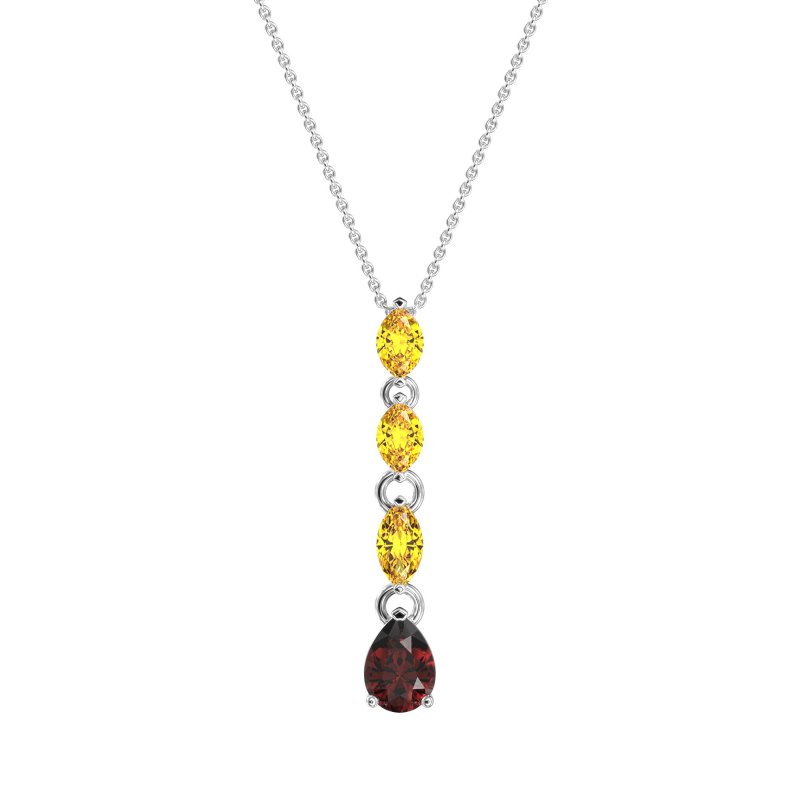 Marquise and Pear Necklace