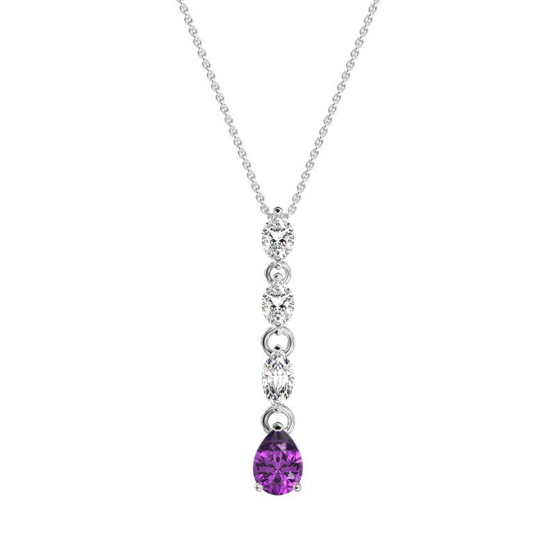 Marquise and Pear Necklace