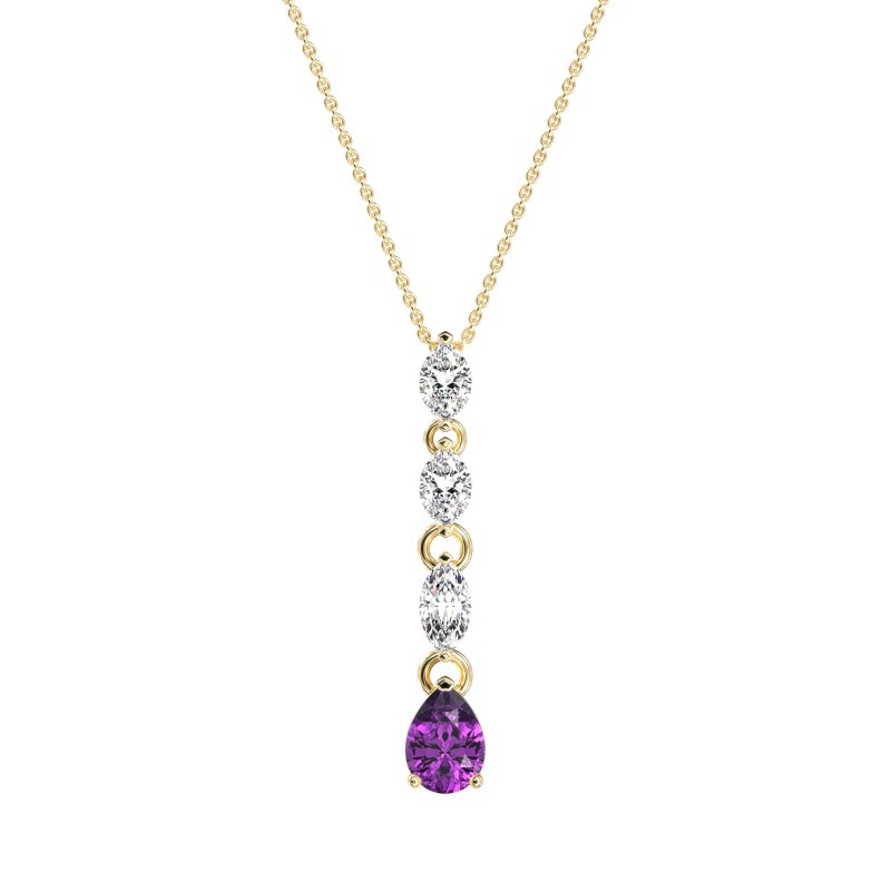 Marquise and Pear Necklace