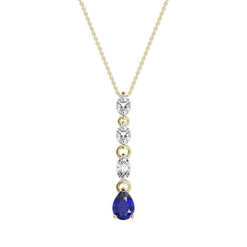 Marquise and Pear Necklace