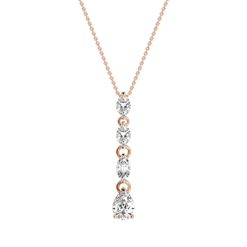 Marquise and Pear Necklace