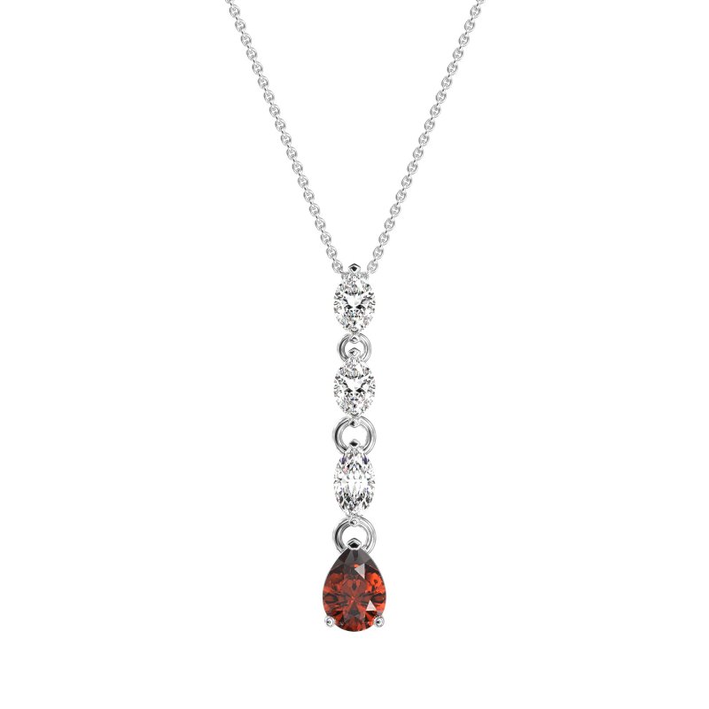 Marquise and Pear Necklace
