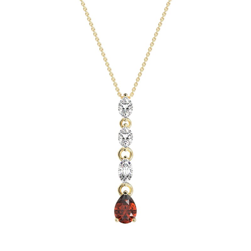 Marquise and Pear Necklace