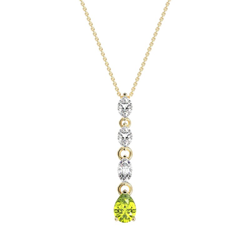 Marquise and Pear Necklace