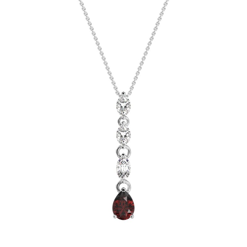 Marquise and Pear Necklace