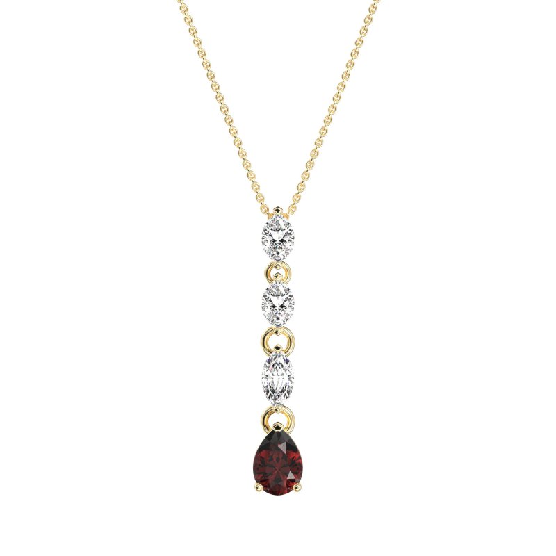 Marquise and Pear Necklace
