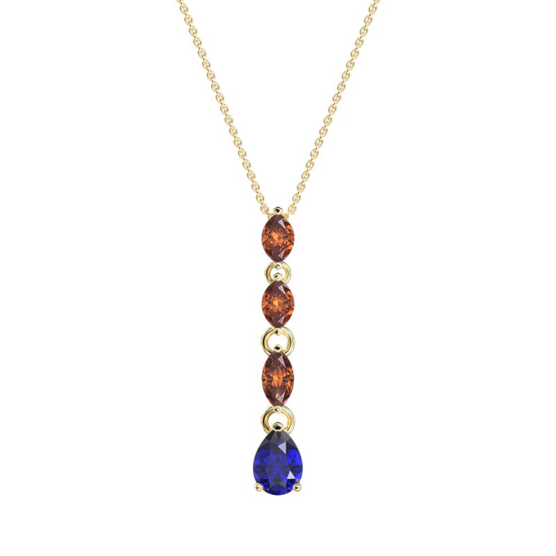 Marquise and Pear Necklace