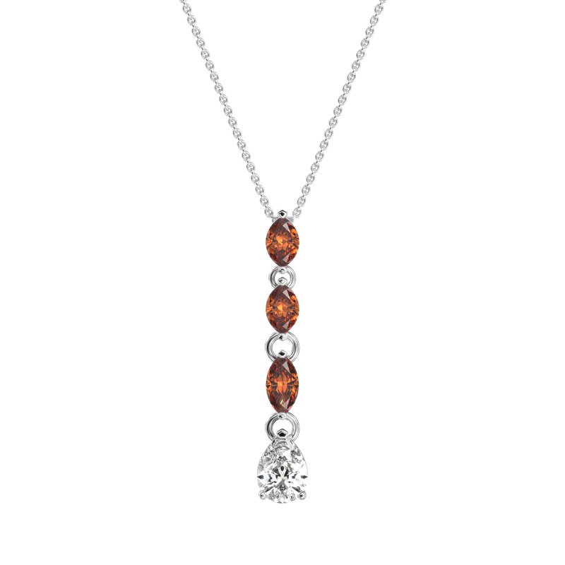 Marquise and Pear Necklace