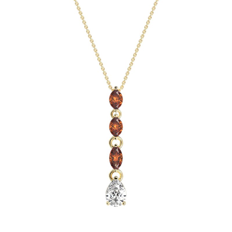 Marquise and Pear Necklace