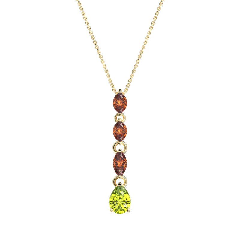 Marquise and Pear Necklace