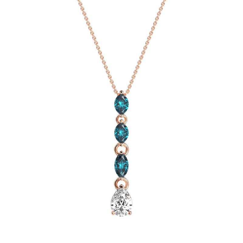 Marquise and Pear Necklace