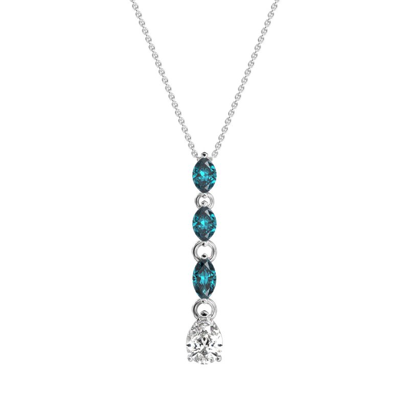 Marquise and Pear Necklace