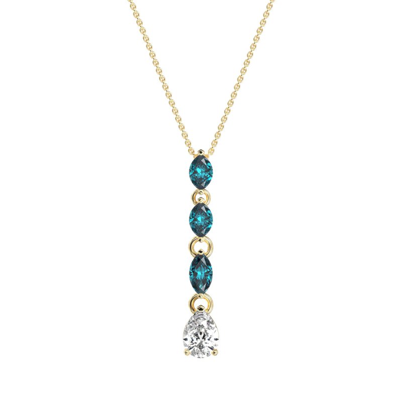 Marquise and Pear Necklace