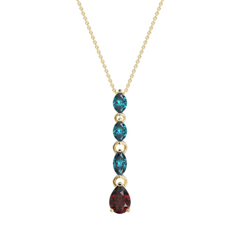 Marquise and Pear Necklace