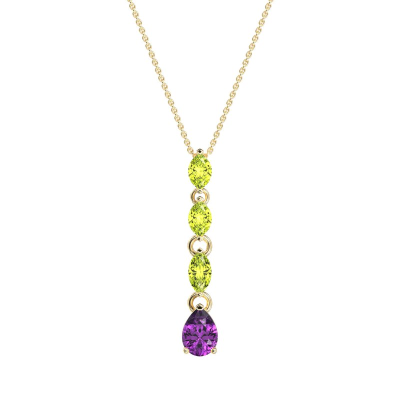 Marquise and Pear Necklace