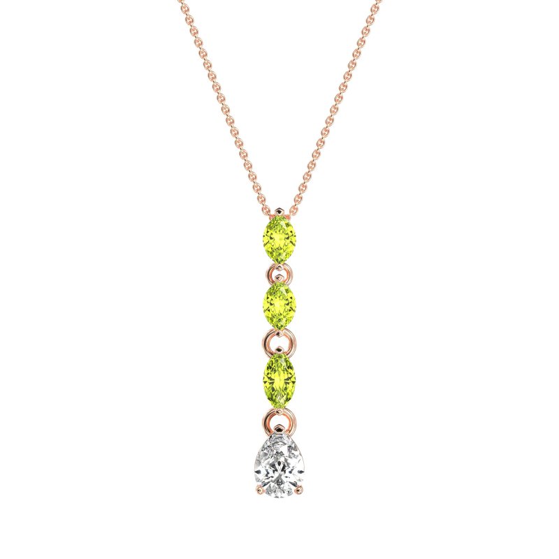Marquise and Pear Necklace