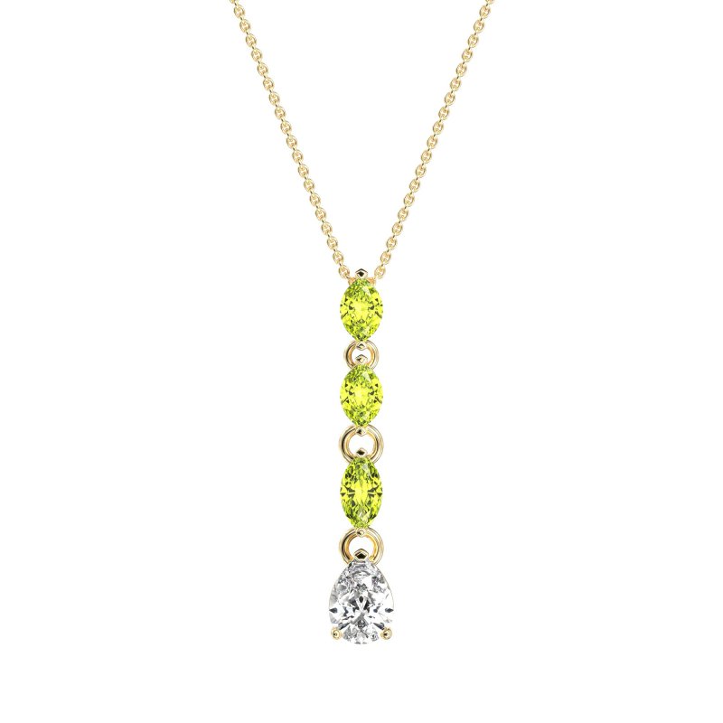 Marquise and Pear Necklace