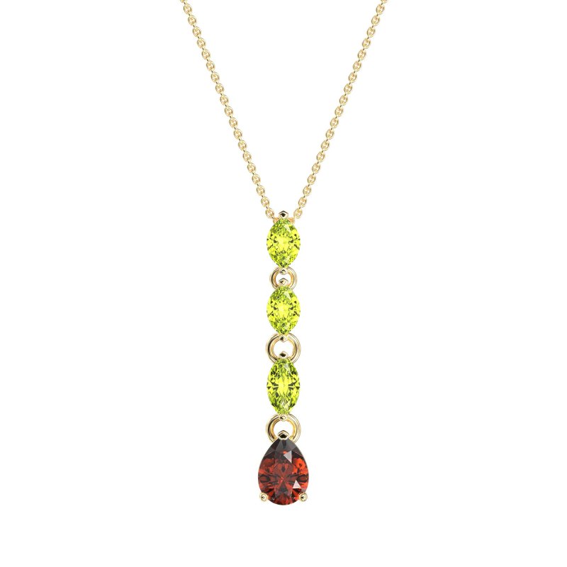 Marquise and Pear Necklace