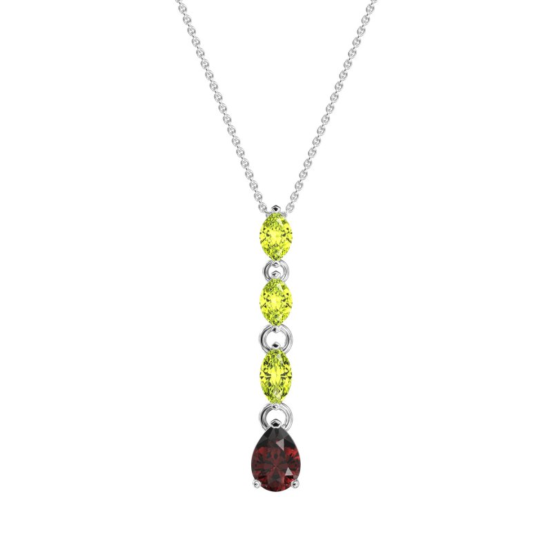 Marquise and Pear Necklace