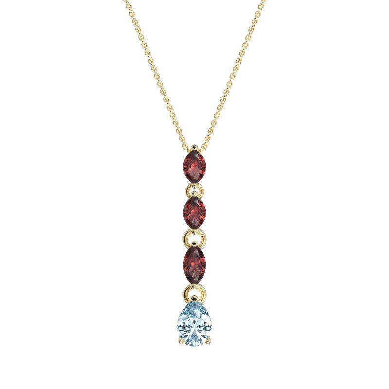 Marquise and Pear Necklace