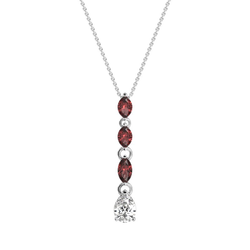 Marquise and Pear Necklace