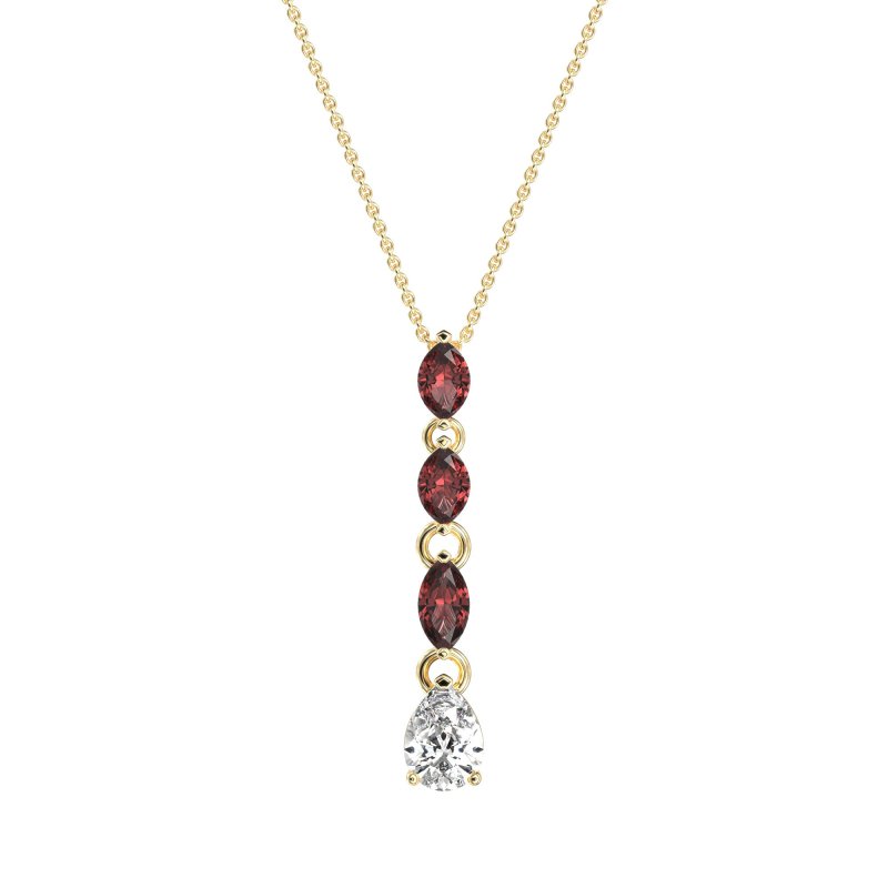Marquise and Pear Necklace