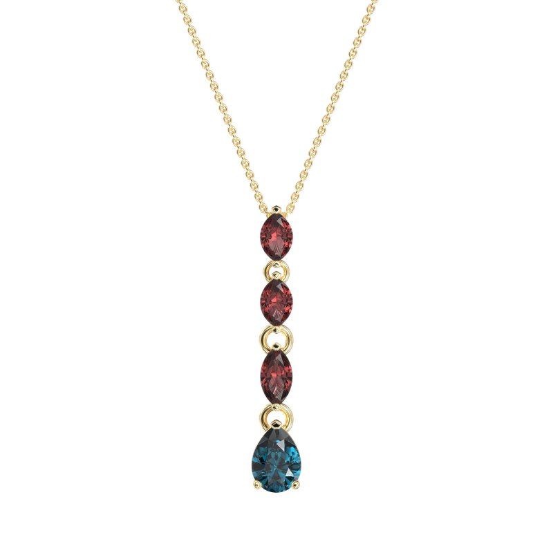 Marquise and Pear Necklace