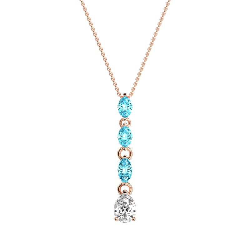 Marquise and Pear Necklace